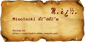 Misolszki Ádám névjegykártya